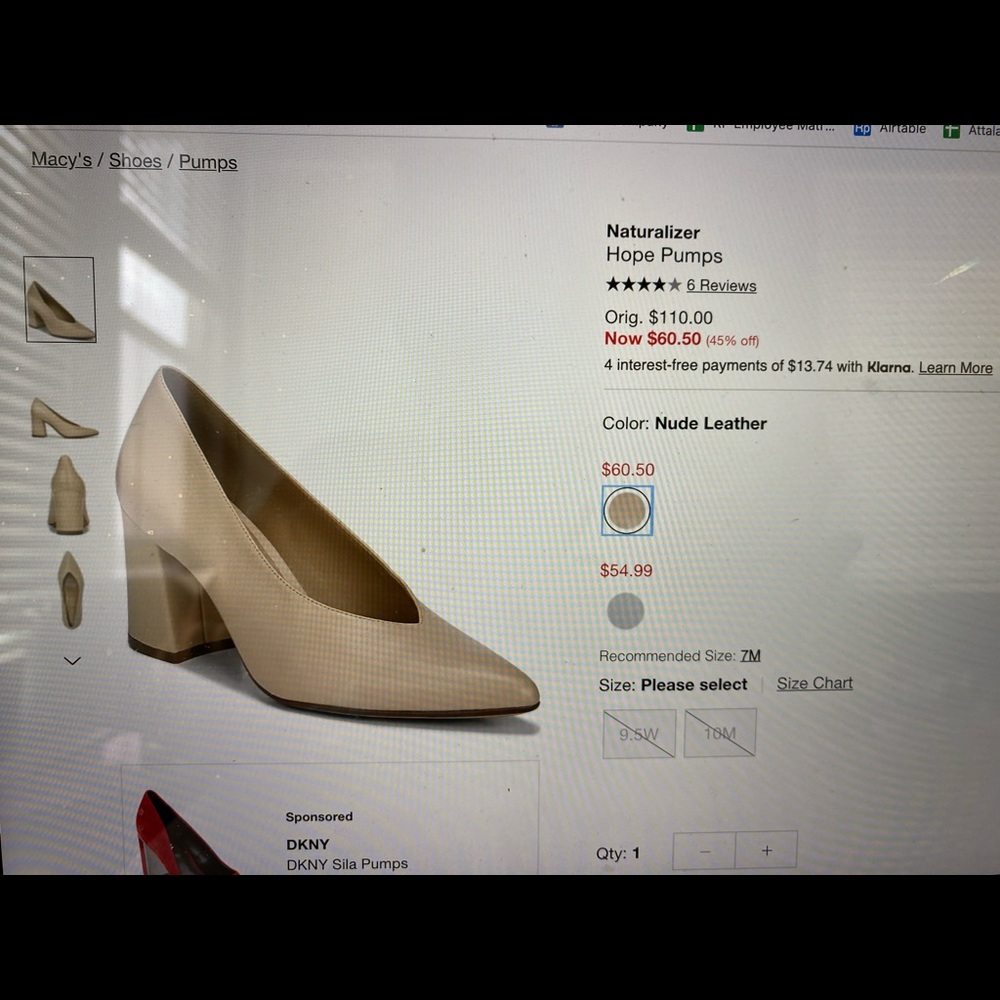 Gold pumps